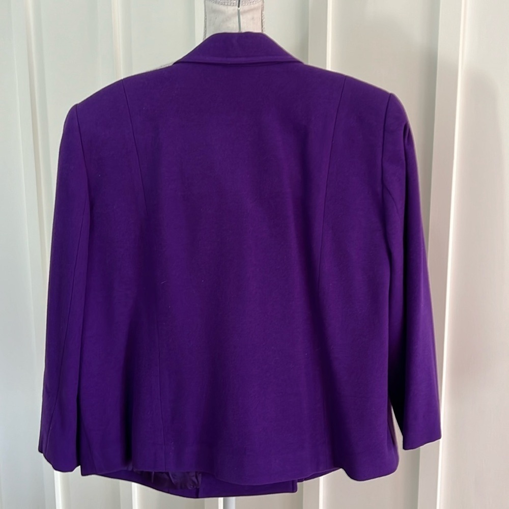 Purple wool blend VALERIE STEVENS jacket - Picture 4 of 10
